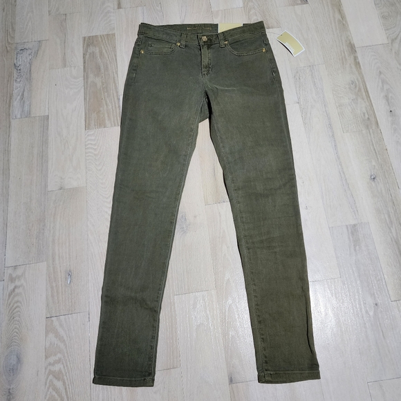 Michael Kors Izzy Skinny Jeans Safari Green Womens 6 - Picture 4 of 10